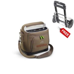 Philips Respironics SimplyGo Portable Oxygen Concentrator With A Free Mobile Cart (Continuous & Pulse-Dose Flow)