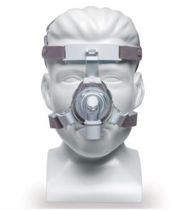 Respironics TrueBlue Nasal CPAP Mask and Headgear front