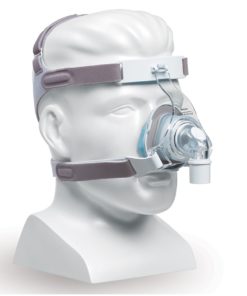 Respironics TrueBlue Nasal CPAP Mask and Headgear side