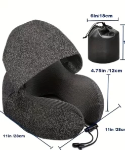 travel-cpap--Comfortable-Memory-Foam-Travel-Pillow-with-Hidden-Hoody-for-Sleeping-cpap-store-usa